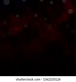 Dark Red vector backdrop with circles. Abstract decorative design in gradient style with bubbles. Design for your commercials.