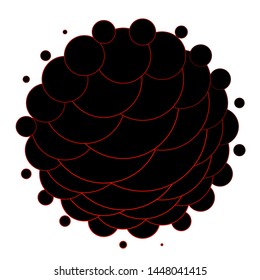 Dark Red vector backdrop with circles. Illustration with set of shining colorful abstract spheres. Pattern for wallpapers, curtains.