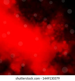 Dark Red vector backdrop with circles. Abstract decorative design in gradient style with bubbles. Pattern for business ads.