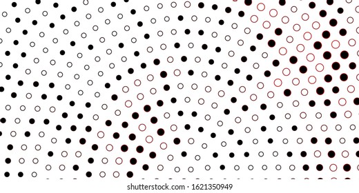 Dark Red vector backdrop with circles. Abstract decorative design in gradient style with bubbles. Pattern for wallpapers, curtains.
