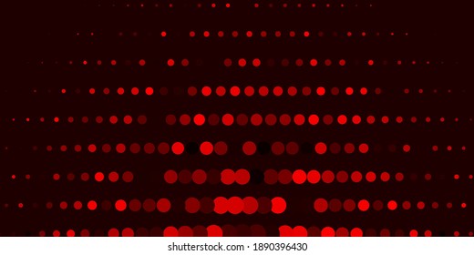 Dark Red vector backdrop with circles. Abstract decorative design in gradient style with bubbles. Pattern for business ads.