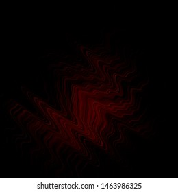 Dark Red vector backdrop with circular arc. Abstract illustration with bandy gradient lines. Template for your UI design.