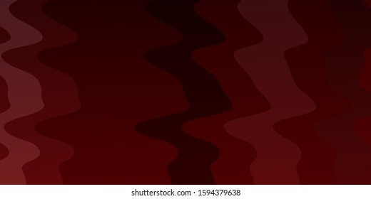 Dark Red vector backdrop with circular arc. Bright sample with colorful bent lines, shapes. Design for your business promotion.