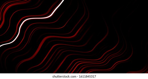Dark Red vector backdrop with circular arc. Illustration in abstract style with gradient curved.  Pattern for booklets, leaflets.