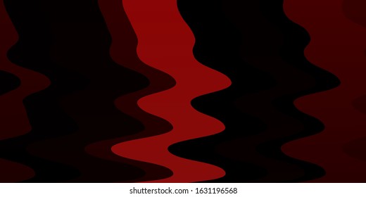 Dark Red vector backdrop with circular arc. Colorful illustration with curved lines. Template for cellphones.