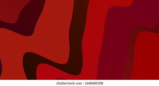 Dark Red vector backdrop with circular arc. Colorful illustration, which consists of curves. Best design for your ad, poster, banner.