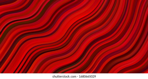Dark Red vector backdrop with circular arc. Colorful abstract illustration with gradient curves. Pattern for websites, landing pages.