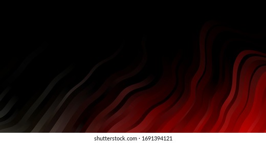 Dark Red vector backdrop with circular arc. Colorful illustration, which consists of curves. Design for your business promotion.