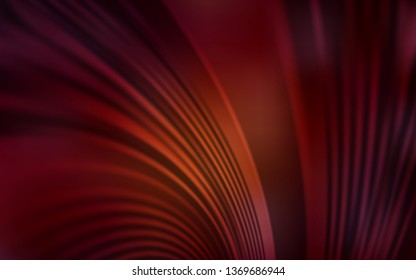 Dark Red vector backdrop with curved lines. Shining colorful illustration in simple style. A new texture for your  ad, booklets, leaflets.