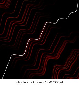 Dark Red vector backdrop with curved lines. Modern gradient abstract illustration with bandy lines. New composition for your brand book.