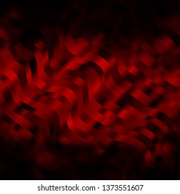 Dark Red vector backdrop with curves. Gradient illustration in simple style with bows. Template for your UI design.