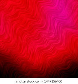 Dark Red vector backdrop with curves. Bright illustration with gradient circular arcs. Best design for your posters, banners.