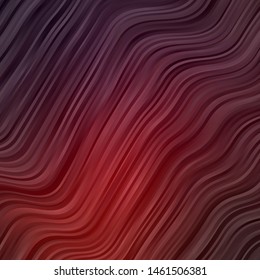 Dark Red vector backdrop with curves. Colorful illustration with curved lines. Pattern for websites, landing pages.