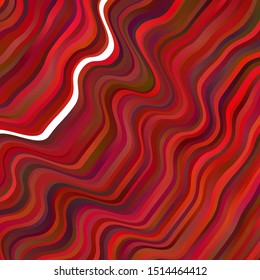 Dark Red vector backdrop with curves. Illustration in halftone style with gradient curves. Template for your UI design.