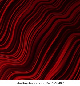 Dark Red vector backdrop with curves. Brand new colorful illustration with bent lines. Template for your UI design.