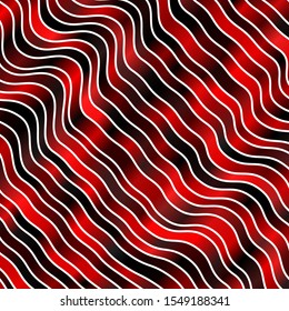 Dark Red vector backdrop with curves. Illustration in abstract style with gradient curved.  Pattern for ads, commercials.