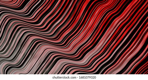 Dark Red vector backdrop with curves. Illustration in halftone style with gradient curves. Pattern for booklets, leaflets.