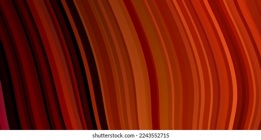 Dark Red vector backdrop with curves. Abstract illustration with bandy gradient lines. Pattern for ads, commercials.