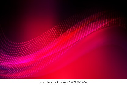 Dark Red vector backdrop with dots and lines. Glitter abstract illustration with connection of triangle structure. Pattern for futuristic ad, booklets.