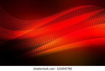 Dark Red vector backdrop with dots and lines. Modern abstract colorful illustration with spheres and lines. Pattern for design of fabric, wallpapers.