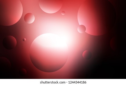 Dark Red vector backdrop with dots. Illustration with set of shining colorful abstract circles. Completely new template for your brand book.