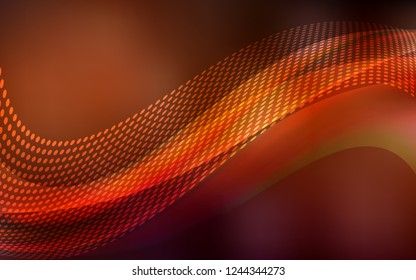 Dark Red vector backdrop with dots and lines. Modern abstract colorful illustration with spheres and lines. Design for poster, banner of websites.