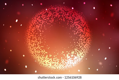 Dark Red vector backdrop with dots. Glitter abstract illustration with blurred drops of rain. Design for your business advert.