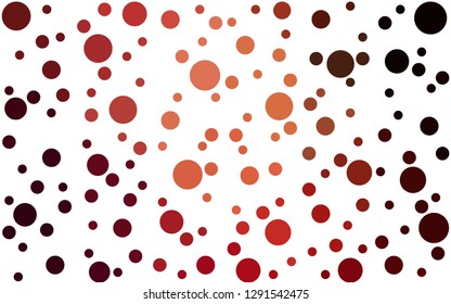 Dark Red vector  backdrop with dots. Abstract illustration with colored bubbles in nature style. Design for your business advert.