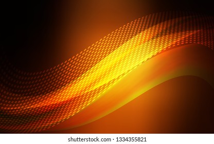 Dark Red vector backdrop with dots and lines. Abstract illustration with colorful discs and triangles. Pattern for textures of wallpapers.