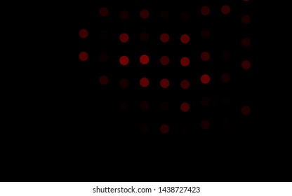 Dark Red vector backdrop with dots. Blurred bubbles on abstract background with colorful gradient. Template for your brand book.