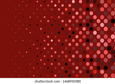 Dark Red vector backdrop with dots. Blurred decorative design in abstract style with bubbles. Pattern for beautiful websites.