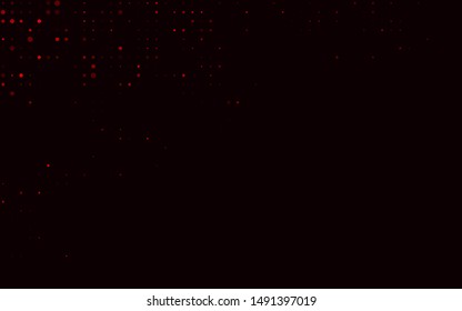 Dark Red vector backdrop with dots. Glitter abstract illustration with blurred drops of rain. Design for posters, banners.