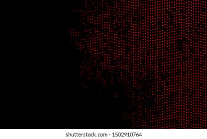 Dark Red vector backdrop with dots. Abstract illustration with colored bubbles in nature style. Pattern of water, rain drops.