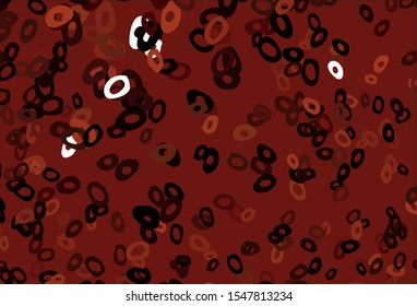 Dark Red vector backdrop with dots. Beautiful colored illustration with blurred circles in nature style. Pattern of water, rain drops.