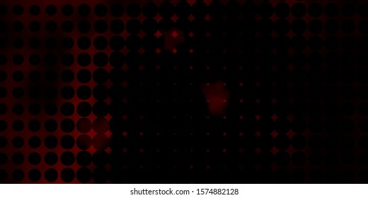 Dark Red vector backdrop with dots. Modern abstract illustration with colorful circle shapes. Pattern for wallpapers, curtains.