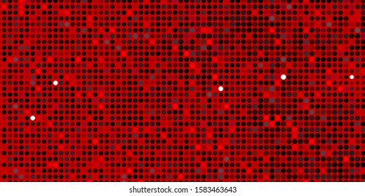 Dark Red vector backdrop with dots. Modern abstract illustration with colorful circle shapes. Pattern for wallpapers, curtains.
