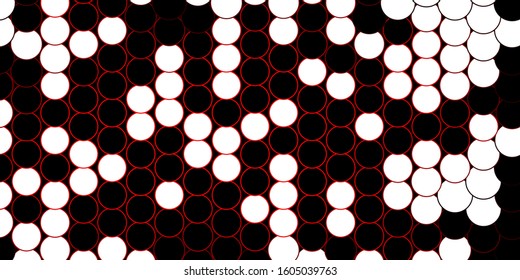 Dark Red vector backdrop with dots. Abstract colorful disks on simple gradient background. Pattern for websites.