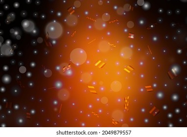 Dark Red vector backdrop with dots. Blurred bubbles on abstract background with colorful gradient. Wallpaper for a cell phone.