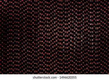 Dark Red vector backdrop with english symbols. Shining illustration with ABC symbols on abstract template. Pattern for booklets, leaflets of education.