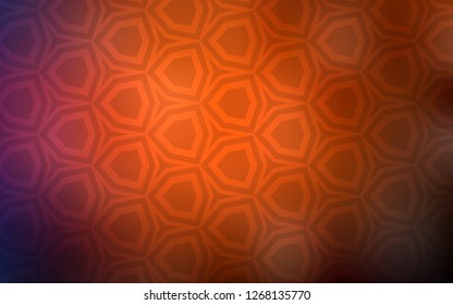 Dark Red vector backdrop with hexagons. Abstract illustration with colorful hexagons. New template for your brand book.
