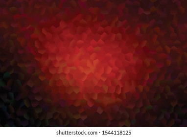 Dark Red vector backdrop with hexagons. Colorful hexagons on abstract backdrop. New design for website's poster, banner.