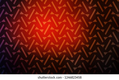 Dark Red vector backdrop with lines, triangles. Triangles on abstract background with colorful gradient. Pattern for booklets, leaflets