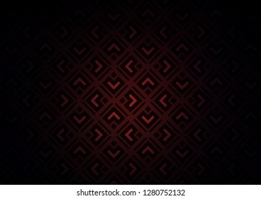 Dark Red vector backdrop with lines, cubes. Colorful lines, squares on abstract background with gradient. Best design for your ad, poster, banner.