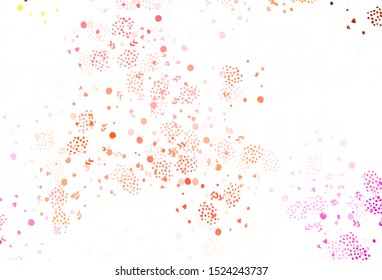 Dark Red vector backdrop with memphis shapes. Modern abstract illustration with colorful random forms. Modern design for your business card.