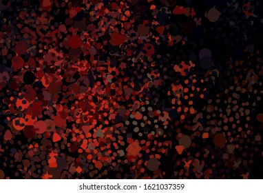 Dark Red vector backdrop with memphis shapes. Modern abstract illustration with colorful random forms. Best smart design for your business.