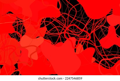 Dark Red vector backdrop with memphis shapes. Decorative design in abstract style with random forms. Modern design for your business card.