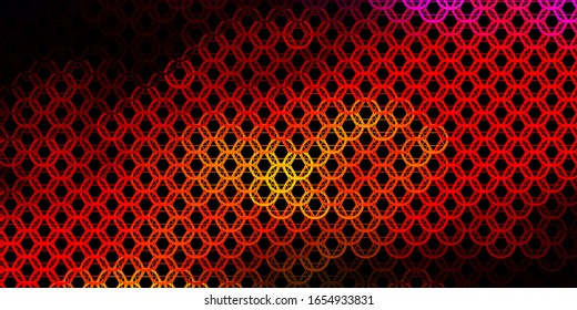 Dark Red vector backdrop with mystery symbols. Abstract illustration with gothic gradient shapes. Simple design for occult depiction.