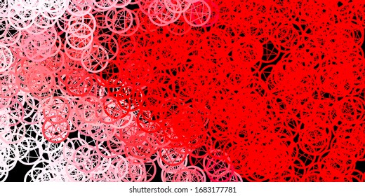 Dark Red vector backdrop with mystery symbols. Abstract illustration with gothic gradient shapes. Best design halloween events.
