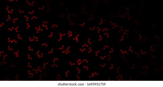Dark Red vector backdrop with mystery symbols. Retro design in abstract style with witchcraft forms. Design for magic, spiritual events.