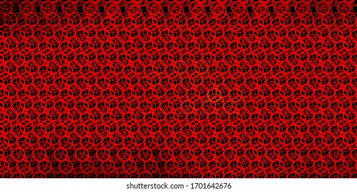 Dark Red vector backdrop with mystery symbols. Colorful mystic symbols with a gradient in ancient style. Simple base for your occult design.